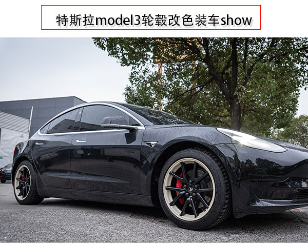 特斯拉model3轮毂改双色